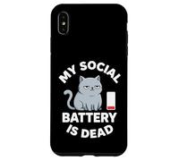 Custodia per iPhone XS Max La mia batteria sociale è un gatto morto introversi divertenti