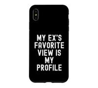 Custodia per iPhone XS Max la mia vista preferita ex è il mio profilo Witty Women Men