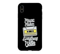 Custodia per iPhone XS Max La musica rende tutto migliore Cassetta retrò