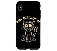 Custodia per iPhone XS Max La rabbia mi consuma amante dei gatti divertente meme arrabbiato umorismo sarcastico