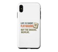Custodia per iPhone XS Max La vita è breve giocare Mahjong comprare gli snack grafica
