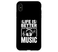 Custodia per iPhone XS Max La vita è migliore con la musica