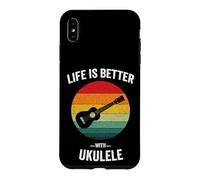 Custodia per iPhone XS Max La vita è migliore con Ukulele Hawaiian Ukelele Guitar Uke