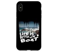 Custodia per iPhone XS Max La vita è migliore su una barca a vela marinaio barca a vela