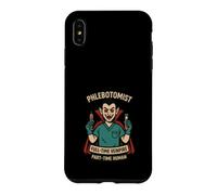 Custodia per iPhone XS Max Laboratorio di sangue di estrazione del sangue divertente flebotomista vampiro gioco di parole