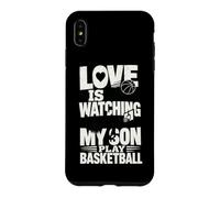 Custodia per iPhone XS Max L'amore sta guardando mio figlio giocare a basket