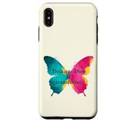 Custodia per iPhone XS Max Lascia che Dio ti trasformi una farfalla di cristiana