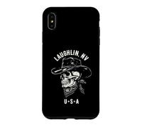Custodia per iPhone XS Max Laughlin NV USA, teschio da cowboy, design vintage invecchiato