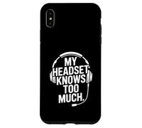 Custodia per iPhone XS Max Le mie cuffie conoscono troppo i giochi