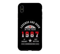 Custodia per iPhone XS Max LEGENDS ARE BORN 1987 Compleanno Vintage Retro 80s Cult