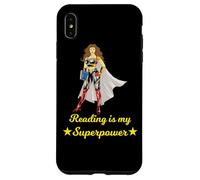 Custodia per iPhone XS Max Leggere è il mio superpotere supereroe libro amante donne ragazze
