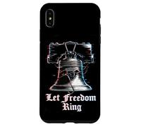 Custodia per iPhone XS Max Let Freedom Ring 4 luglio USA 250th Liberty Bell Glitch