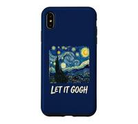 Custodia per iPhone XS Max Let It Gogh Swirling Sky Night Art Amante Divertente gioco di parole Tee 1