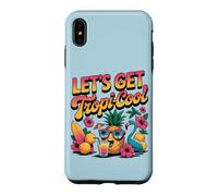 Custodia per iPhone XS Max Let's Get Tropi-Cool Flamingo Ananas Beach Graphic
