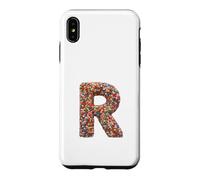 Custodia per iPhone XS Max Letter R Candy Rainbow Sprinkles Monogram Men, Women, Kids