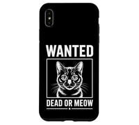 Custodia per iPhone XS Max Lettera a spina gatto Wanted Dead or Meow
