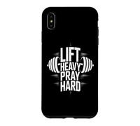 Custodia per iPhone XS Max Lift Heavy Pray Hard - Faith Meets Fitness