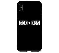 Custodia per iPhone XS Max Linee di volo CDG DSS da Parigi a Dakar Air Codes