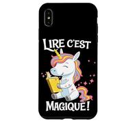 Custodia per iPhone XS Max Lire C Est Magique Licorne Lecture Enfants Francais
