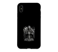 Custodia per iPhone XS Max Live Hard - Fustella con spada vichinga, design norreno