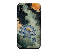 Custodia per iPhone XS Max Loto blu sotto un cielo pieno di stelle