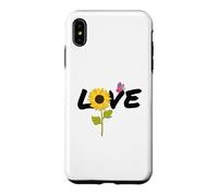 Custodia per iPhone XS Max Love Girasole Farfalla - Farfalle Girasoli