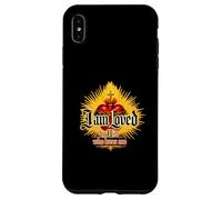 Custodia per iPhone XS Max Loved by Him Religious Christian citazione cuore Gesù Amore