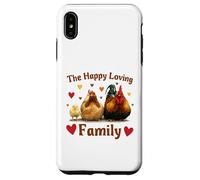 Custodia per iPhone XS Max Loving Cute Chicken Family Hen Rooster Chick Funny Farmer