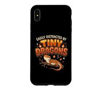 Custodia per iPhone XS Max Lucertola Drago Barbuto facilmente distratta da piccoli draghi
