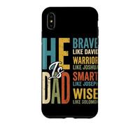 Custodia per iPhone XS Max Lui è papà cristiano papà retrò benedetto padre dio Gesù Papa