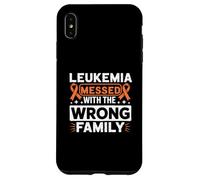 Custodia per iPhone XS Max Lukemia Messed With Wrong Family Blood Cancer Awareness