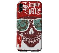 Custodia per iPhone XS Max Lynyrd Skynyrd Skull Crossbones Simple Man Pirate Retro Rock