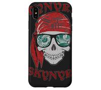 Custodia per iPhone XS Max Lynyrd Skynyrd - Stencil a forma di teschio da uomo semplice pirata, stile retrò