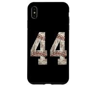 Custodia per iPhone XS Max Maglia da baseball numero 44 Outfit Distressed Ball Design