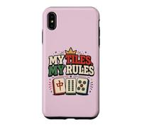 Custodia per iPhone XS Max Mahjong Funny My Tiles My Rules Gioco
