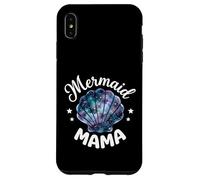 Custodia per iPhone XS Max Mama Of The Birthday Sirena Shell Rosa Fiore Corrispondenza