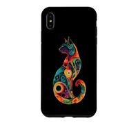 Custodia per iPhone XS Max Mandala per amanti dei gatti psichedelici