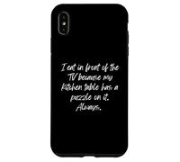 Custodia per iPhone XS Max Mangio davanti alla TV perché amo i puzzle