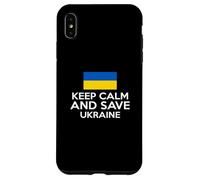 Custodia per iPhone XS Max Mantieni la calma e salva l'Ucraina Sostieni la pace ucraina Amore
