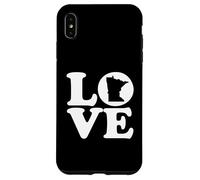 Custodia per iPhone XS Max Mappa del Minnesota Love Graphic