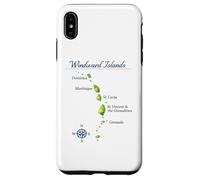 Custodia per iPhone XS Max Mappa di Isole Sopravento St Lucia Grenada