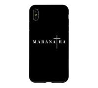 Custodia per iPhone XS Max MARANATHA Vieni Signore Citazione greca con la croce di Gesù