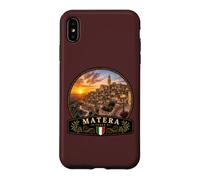 Custodia per iPhone XS Max Matera Italia Tramonto Vecchio e Città Mediterraneo Design