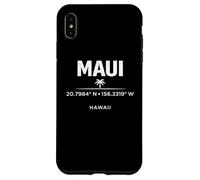 Custodia per iPhone XS Max Maui Hawaii Coordinate Tropical Island Travel Design
