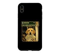 Custodia per iPhone XS Max Meme divertente per cani con scritta in inglese "There is Motion at Your Front Door