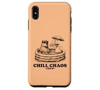 Custodia per iPhone XS Max Meme sugli animali Chill Chaos Capybara Duck