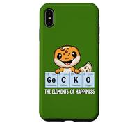 Custodia per iPhone XS Max Mens Womens Kids Kawaii Reptile Elements Leopard Gecko Lover