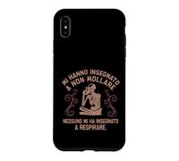 Custodia per iPhone XS Max Mi hanno insegnato a respirare... ironica divertente skull