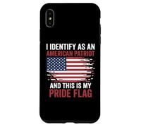 Custodia per iPhone XS Max Mi identifico come un patriota americano Questa è la bandiera del mio orgoglio
