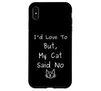 Custodia per iPhone XS Max Mi piacerebbe ma il mio gatto ha detto che non è divertente introverso sarcastico